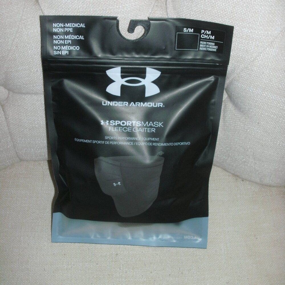 NWT Under Armour UA Fleece Gaiter Black Sportsmask S/M Small Medium NEW